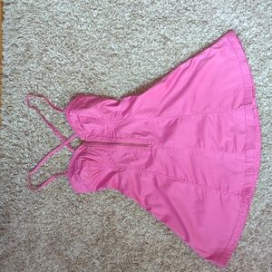 Bubblegum pink french connection bustier flare hem dress